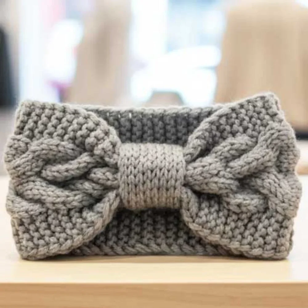 Bluish Grey Ladies Knot Winter Headband - Brand New
